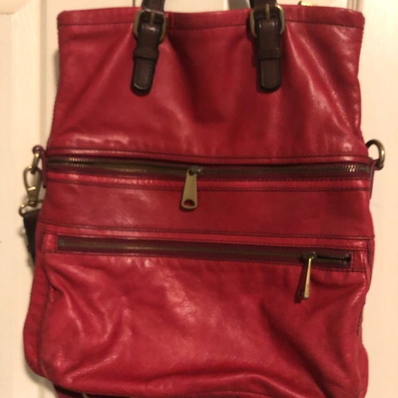 Fossil Red Leather Handbag - Picture 4 of 5
